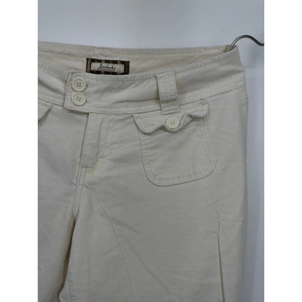 Jordache Bootcut Jeans Womens Size 13/14Light Beige corduroy ‎ stretchy pants